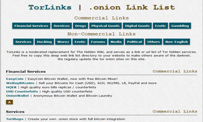 Tor Links Screenshot