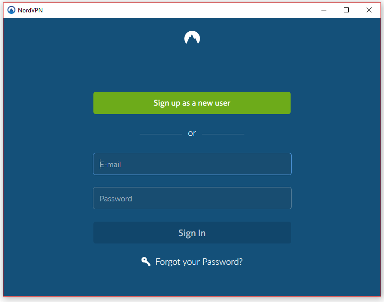 nordvpn dashboard